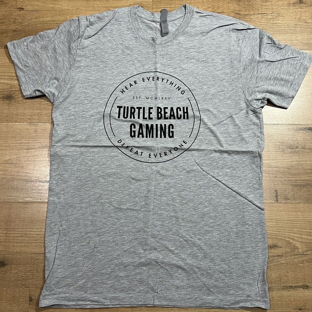 Turtle Beach Gaming Accessories T Shirt Large Gray E3 Gamer Swag‎ PC XBOX PS5